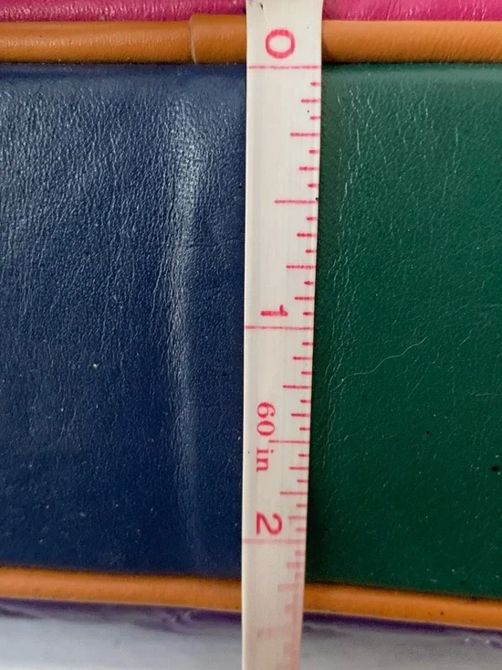 Vintage Quilted Color Block Multi-Color Leather Studded Tassel Crossbody Bag - Picture 17 of 17